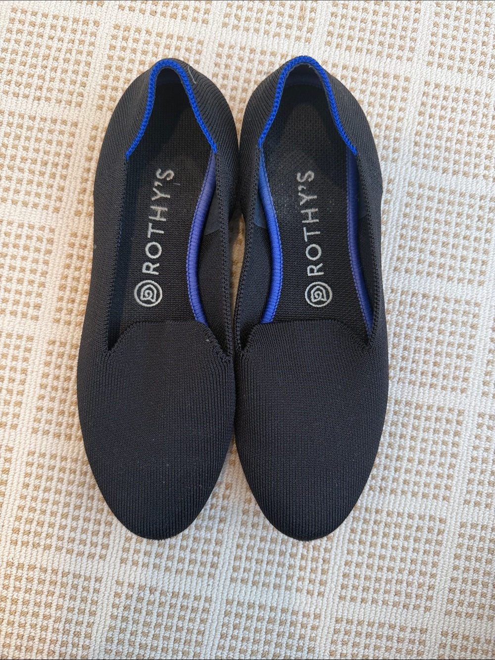 Rothy's Black Knit Slip on loafers